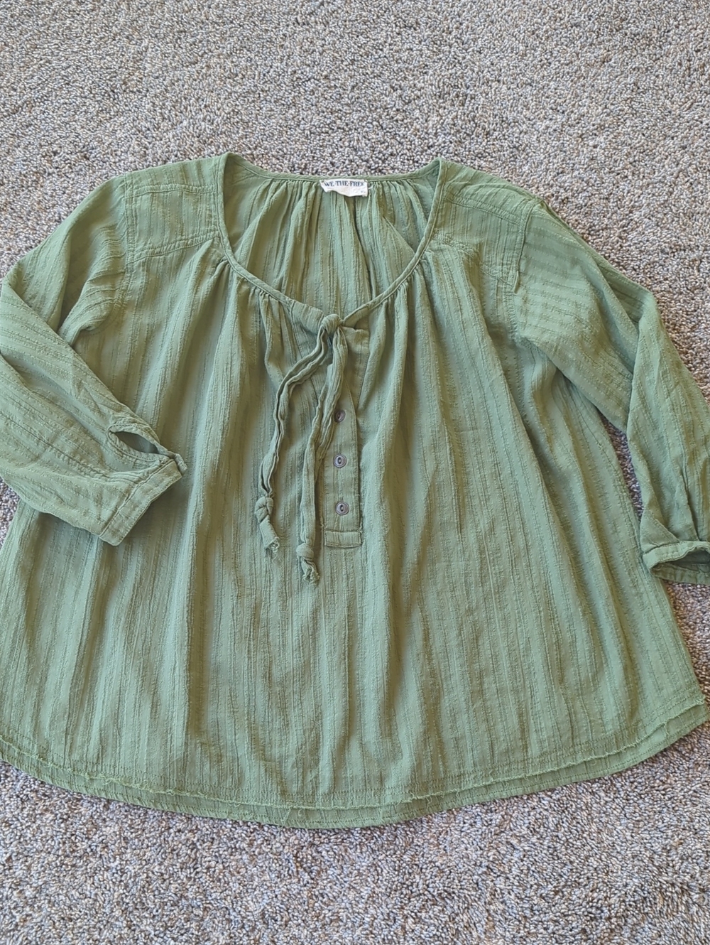 Free People Cotton Top - Sage S